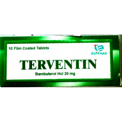 TERVENTIN 20MG (BAMBUTEROL ) 10 F.C.TABLETS